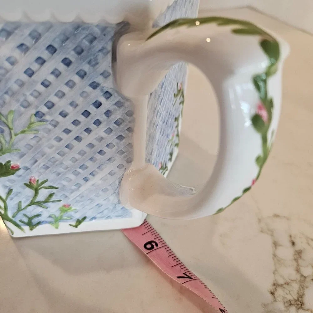 Winterthur By Enesco Gazebo Trellis Floral Butterfly Ceramic Teapot with Lid 8